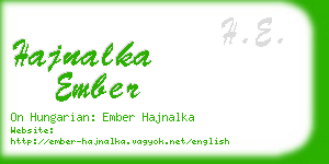 hajnalka ember business card